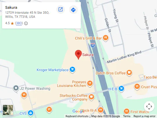 Location, 12709 Interstate 45 N Ste 350, Willis, TX 77318, United States